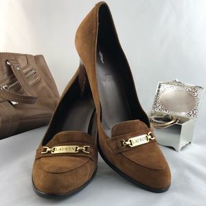 Lauren Ralph Lauren Womens Suede Heels Size 8 1/2